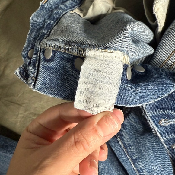 Vtg Ralph Lauren Jeans 31x31 100% Cotton Made In USA 90s Button Fly High Waist - Picture 2 of 15